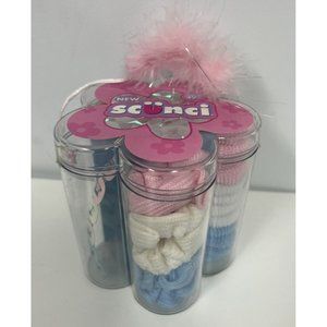 Scunci 49 Piece Gift Set Girls Pink Blue Elastics Ponytailers Clippies Jaw Clips